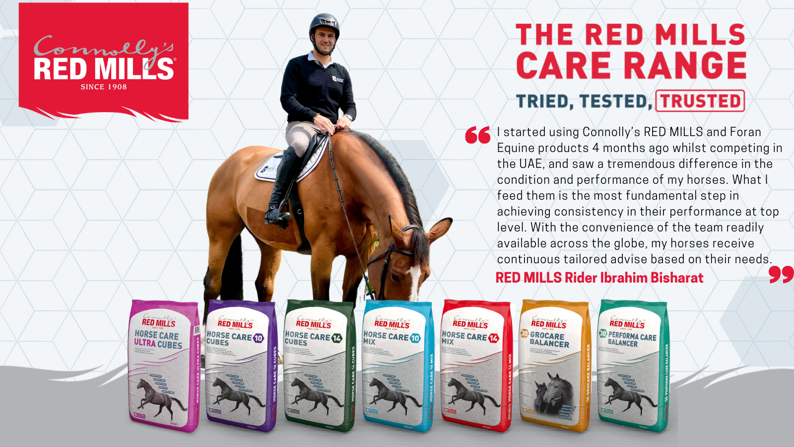 Ibrahim Bisharat joins Connolly's RED MILLS team of riders