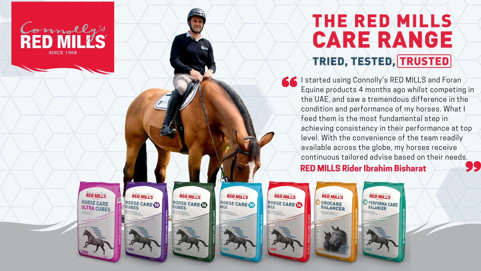 Ibrahim Bisharat joins Connolly's RED MILLS team of riders